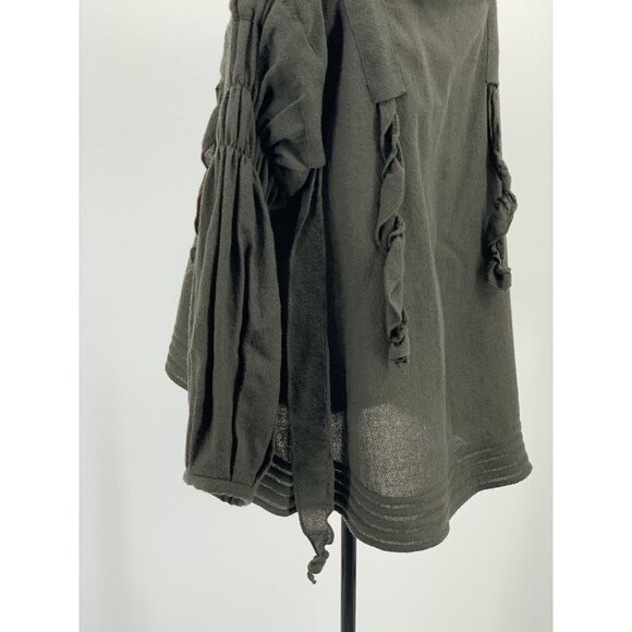 Renli Su 100% Wool Sweater Size SX Green - Picture 10 of 14